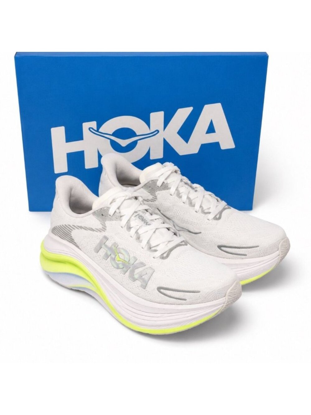 HOKA Skyward X 2 Supportive Womens 7.5 B White Metallic Carbon Running Shoes - Picture 5 of 11